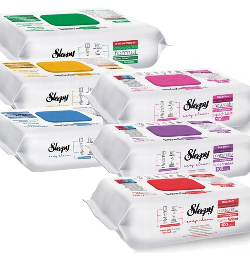 Levně Ubrousky Na Čištění MIX Vůní 6x100 Kusů Sleepy Limitovaná Edice