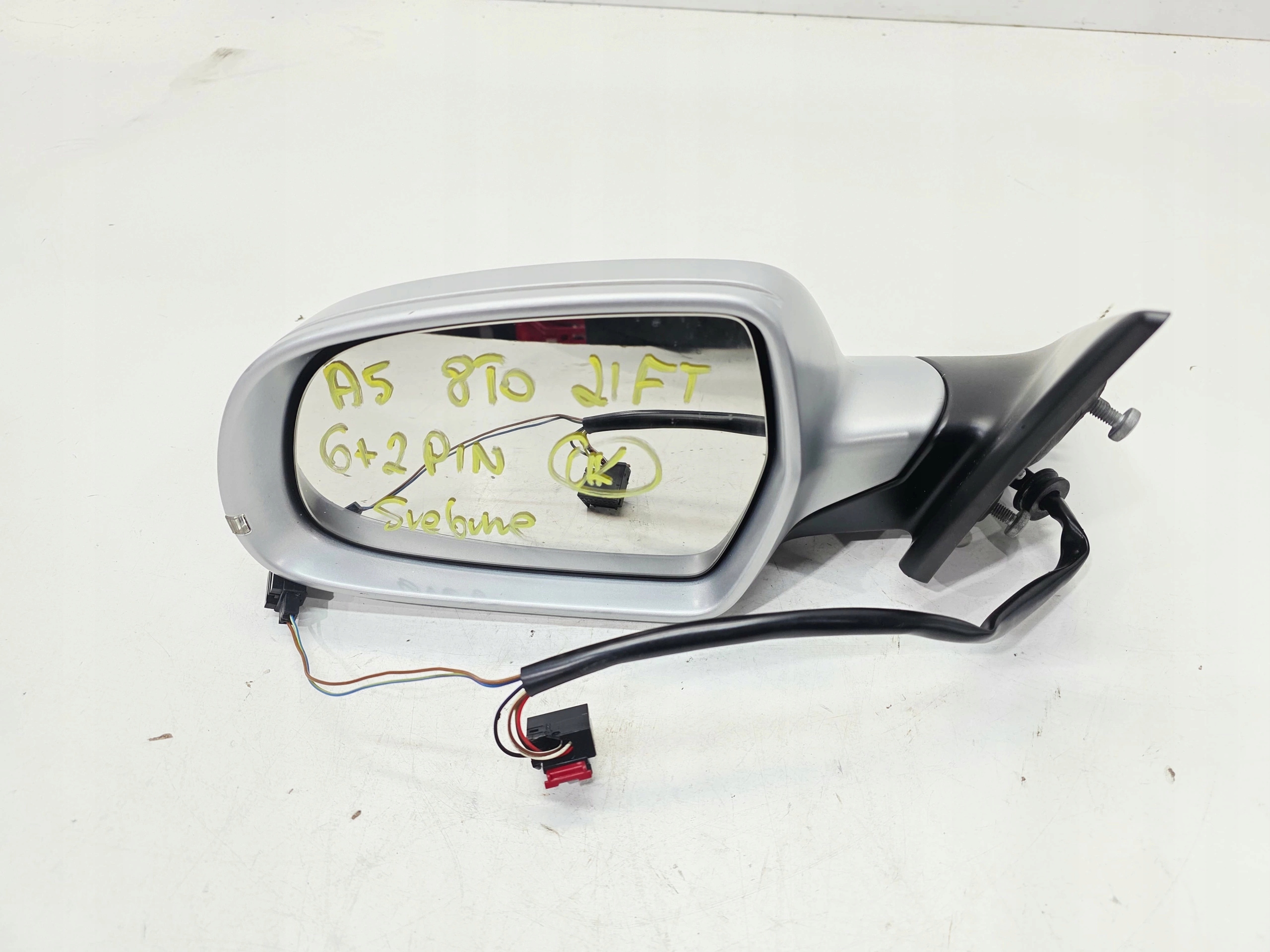 mirror exterior left AUDI A5 8T0 LIFT COUPE silver 6+2 PIN UK