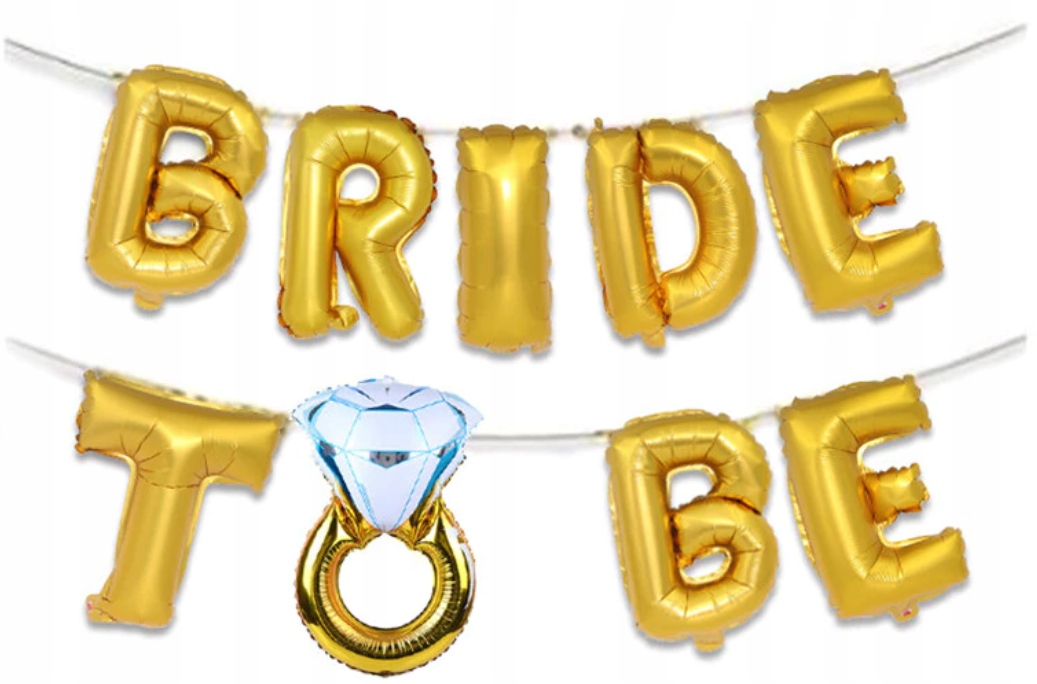

Girlanda Balony Złota Bride To Be Panieński Gold