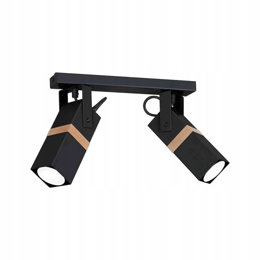 Stropná lampa Vidar Black 2xGU10