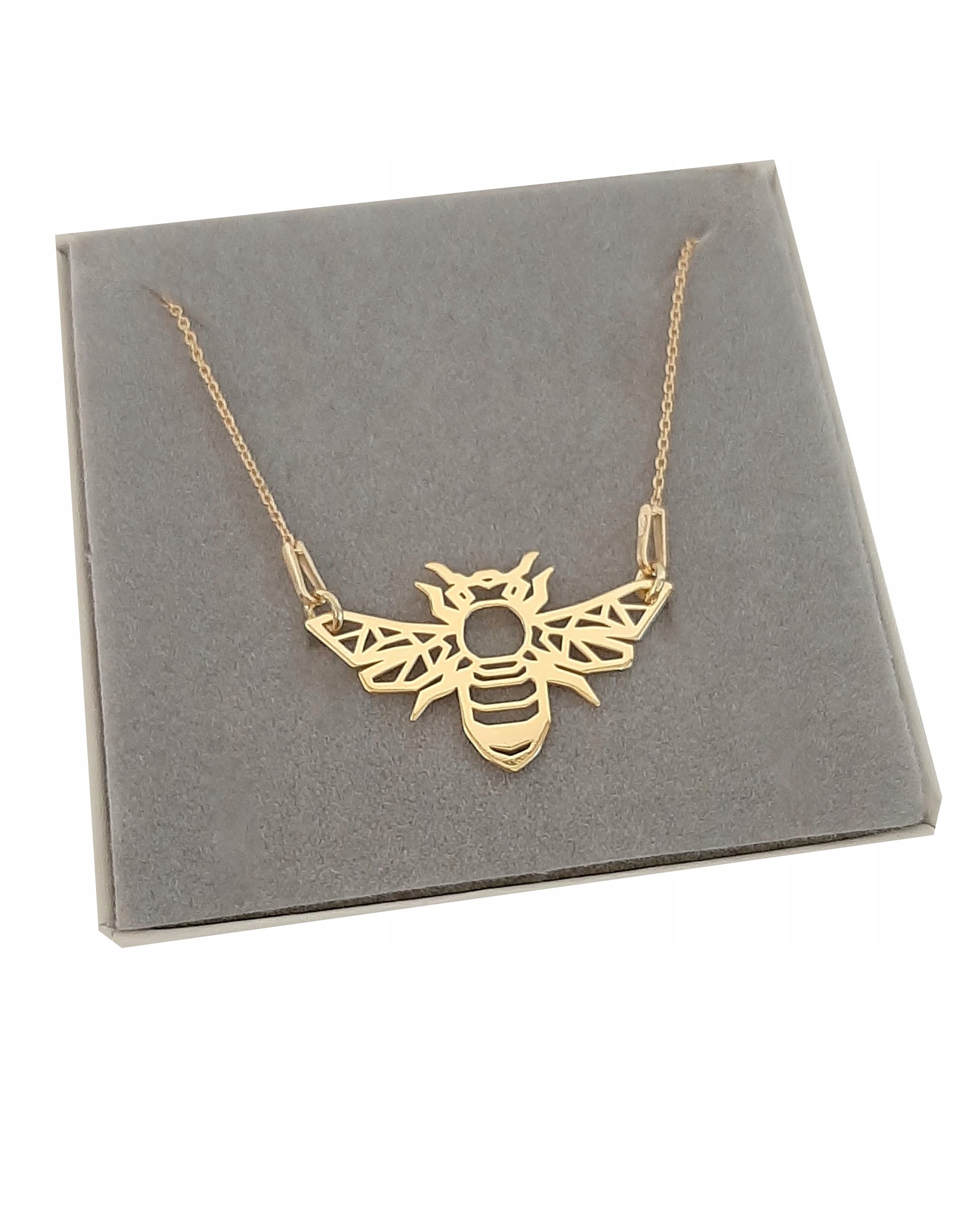 

Złota pszczoła pszczółka Origami Celebrytka srebro