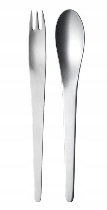 Georg Jensen Arne Jacobsen Príbory na šalát 2 El. Strieborné matné