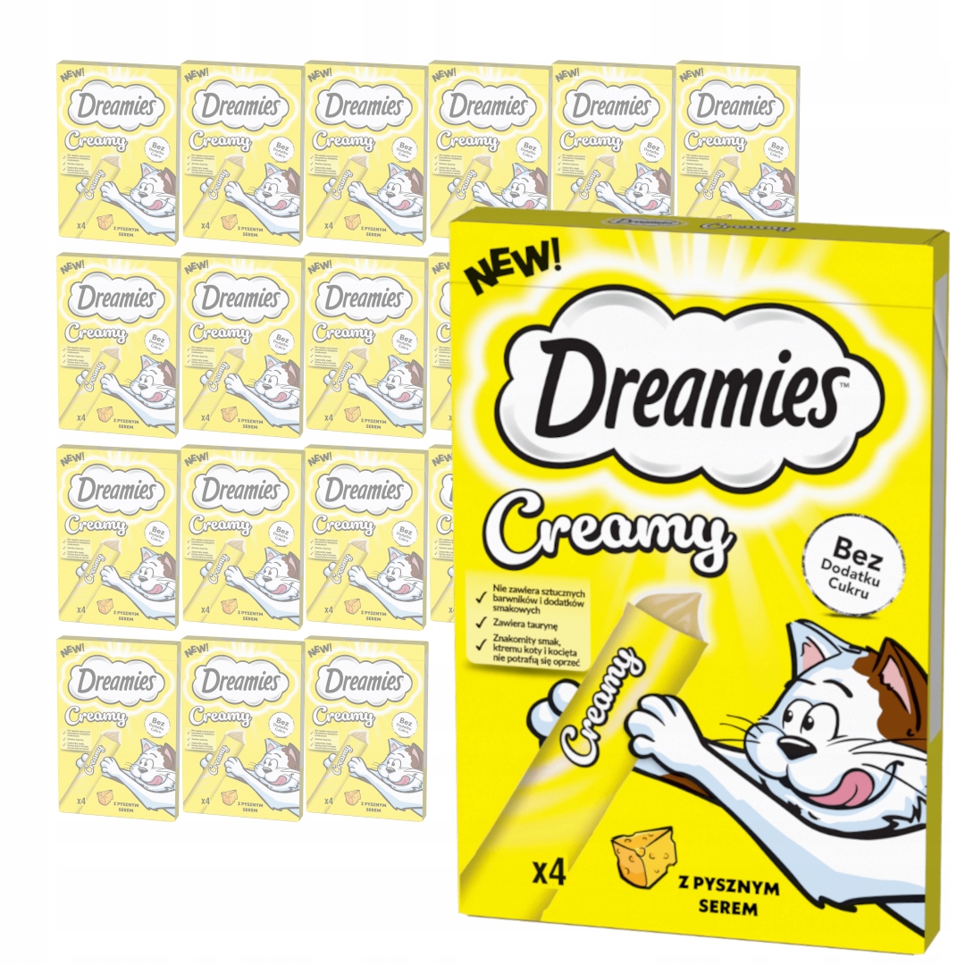 Levně Dreamies Creamy 22x40g Krémová Pamlsek pro kočky se sýrem