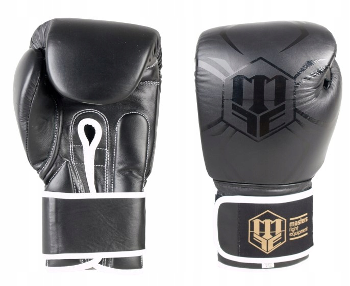 Rękawice Bokserski Skórzane Masters Rbt-black 14 Oz Skóra Boks Mma Pro