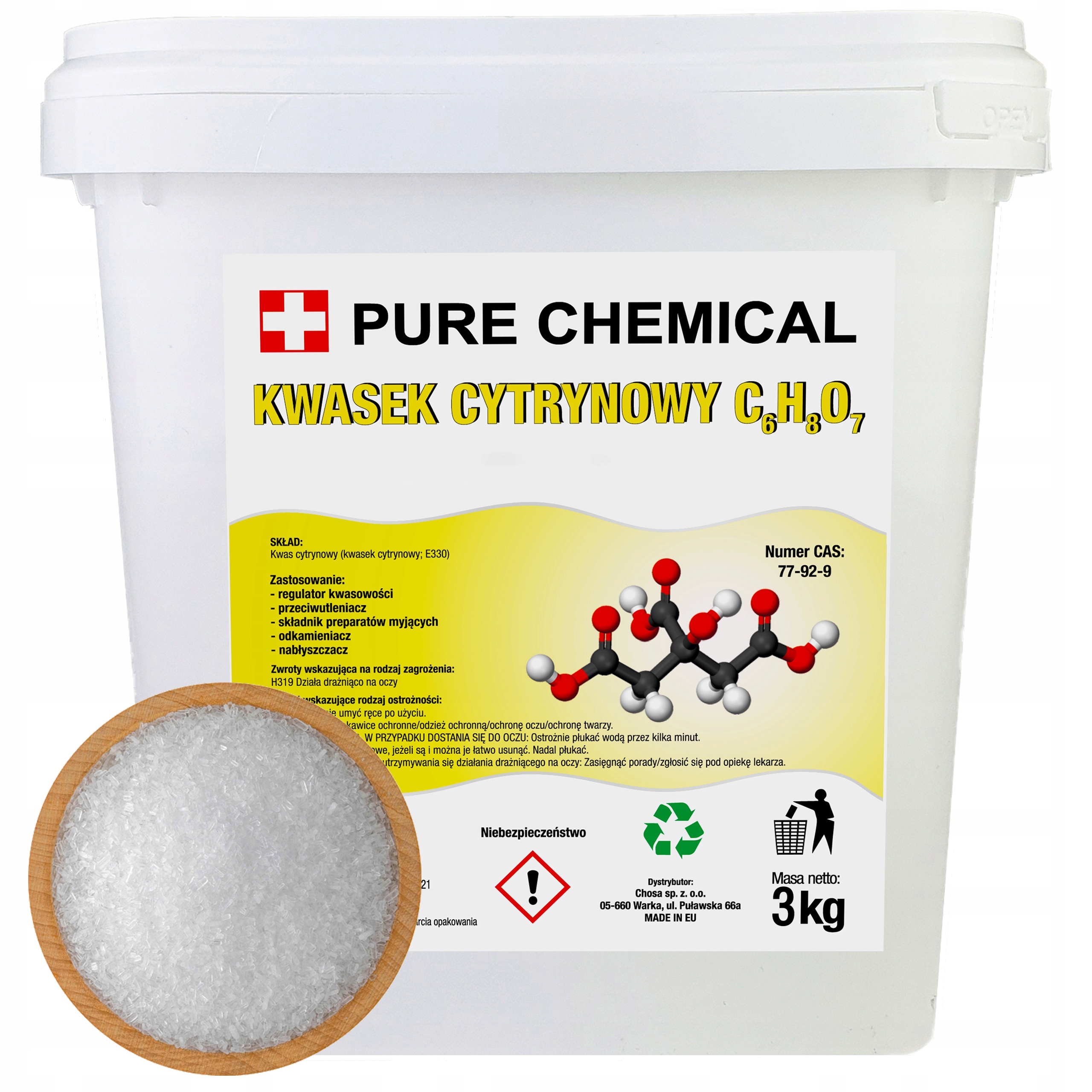 

Kwasek Cytrynowy Kwas Czda E330 3kg 3000g