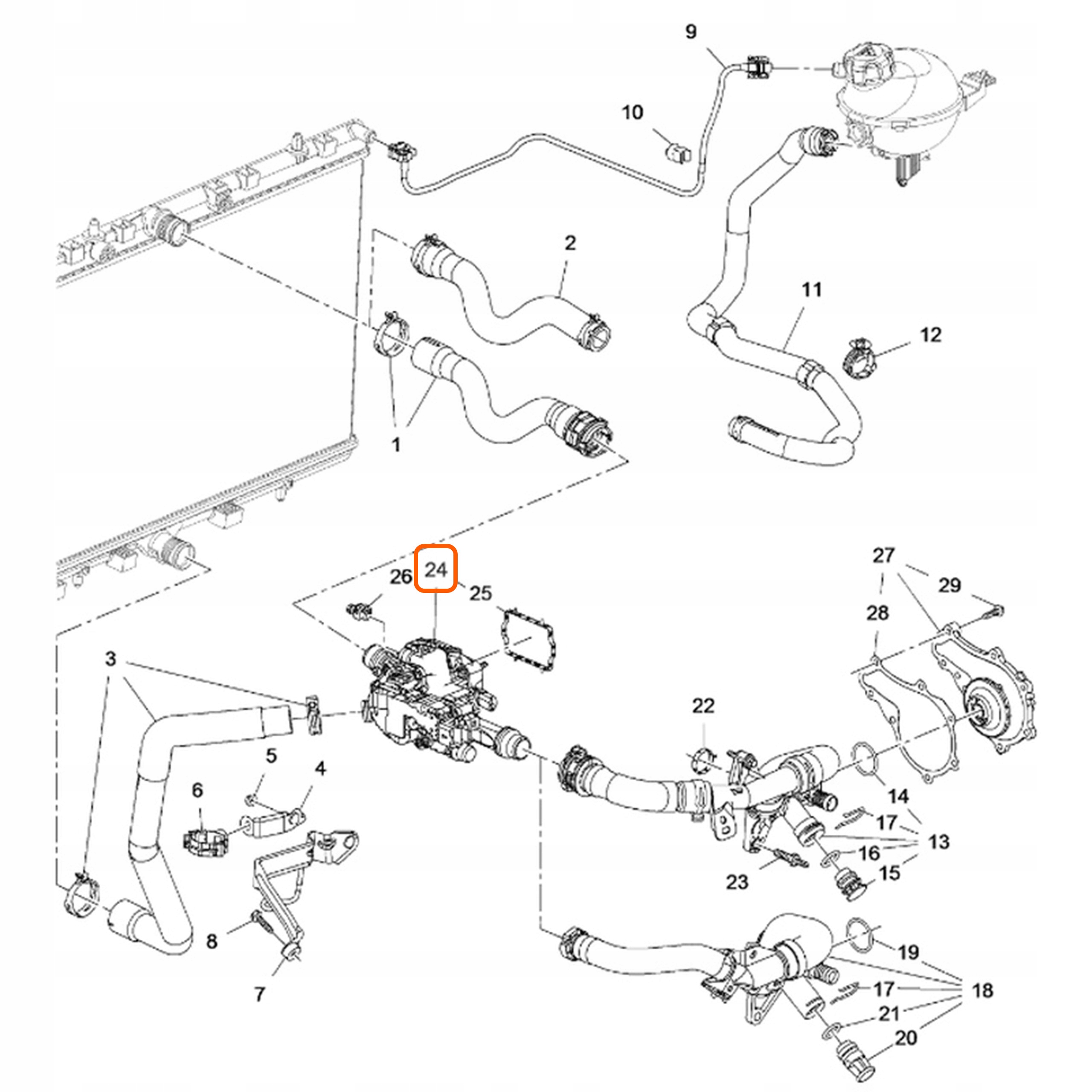 PEUGEOT PARTNER 1.6 hdi Termostat ORYGINAŁ Typ samochodu Samochody dostawcze Samochody osobowe