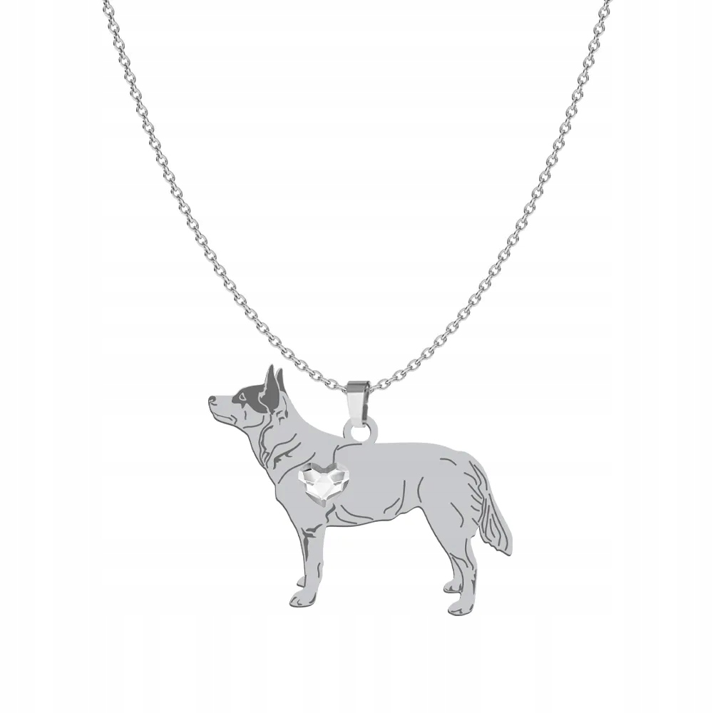 Stříbrný náhrdelník Australian Cattle Dog 925 Dárek Šperky Gravírování Bonus