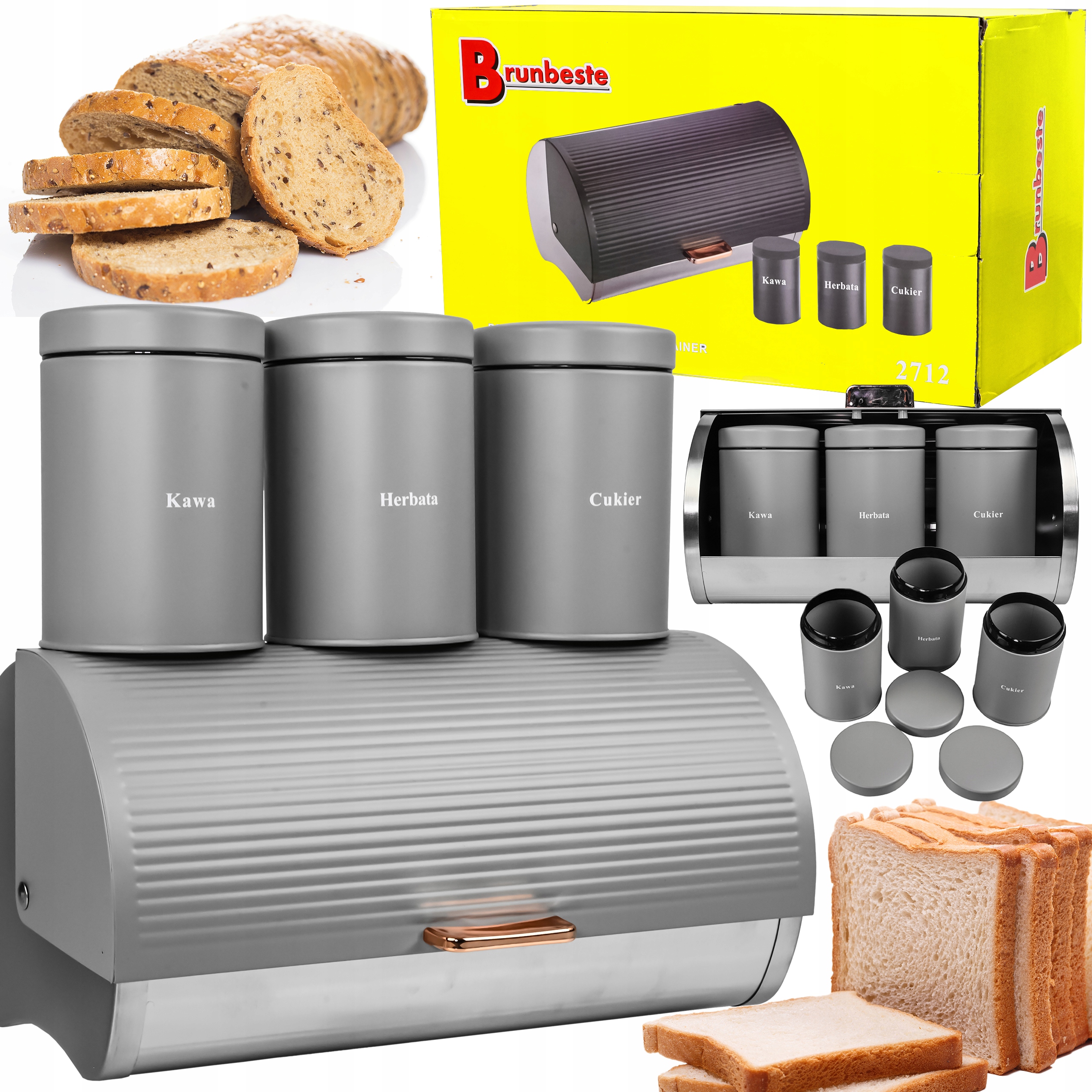 

Chlebak Zestaw Premium 4w1 Kawa Cukier Herbata XXL
