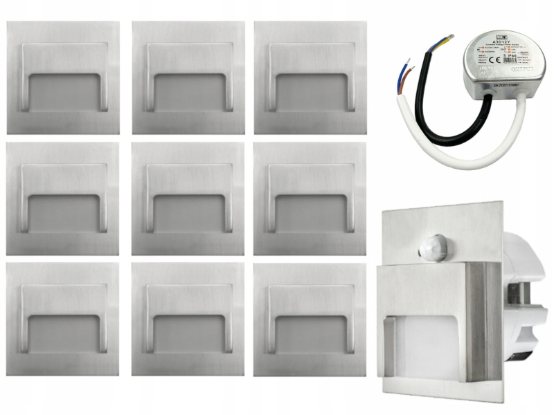 Sada osvětlení schodů Halogen Led 10x senzor
