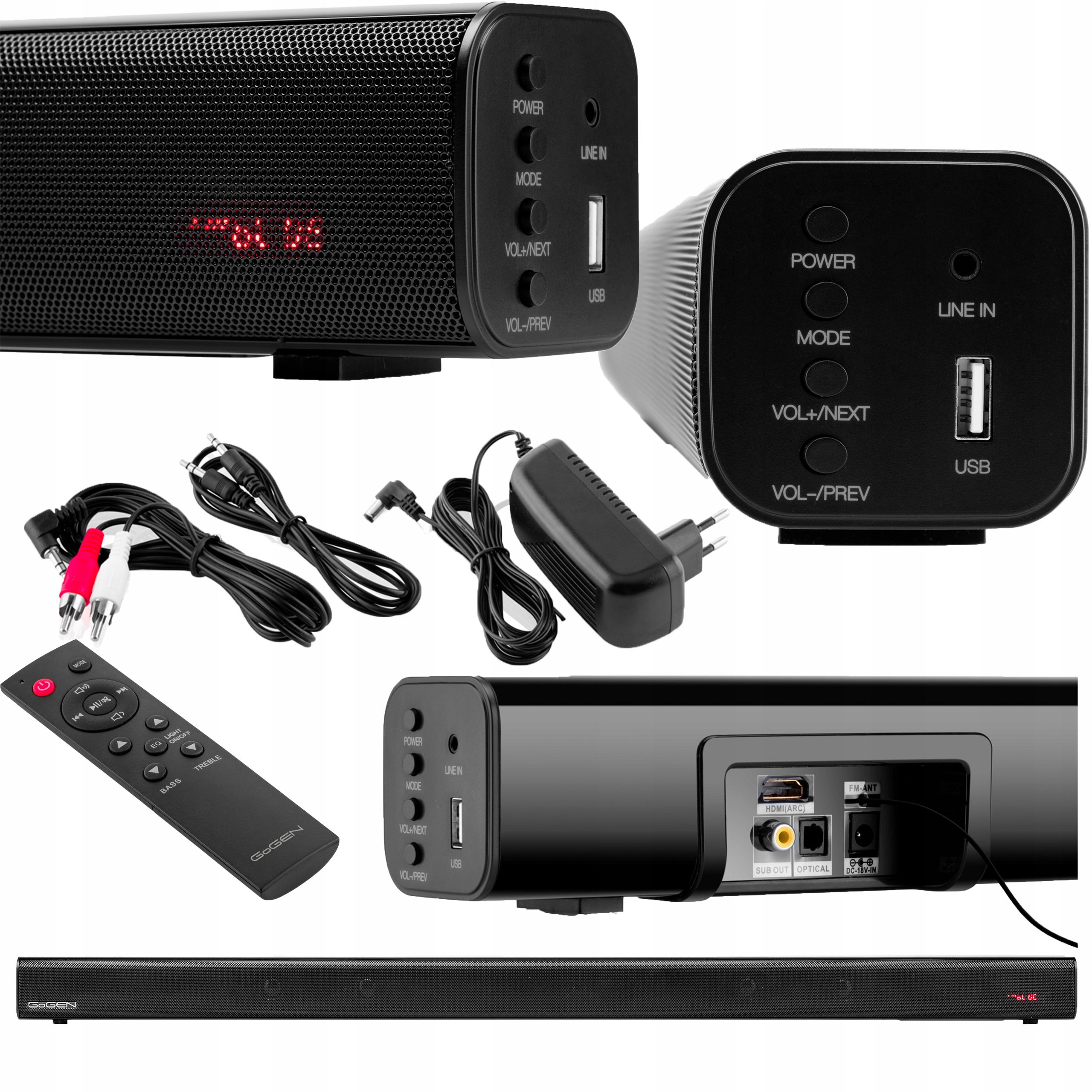 Soundbar GoGEN TAS930 2.0 40 W czarny