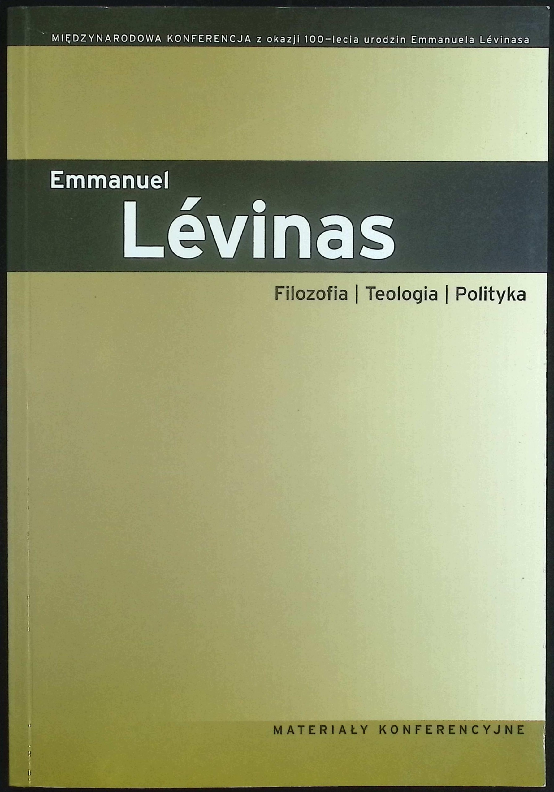 Filozofia Teologia Polityka Emmanuel Levinas