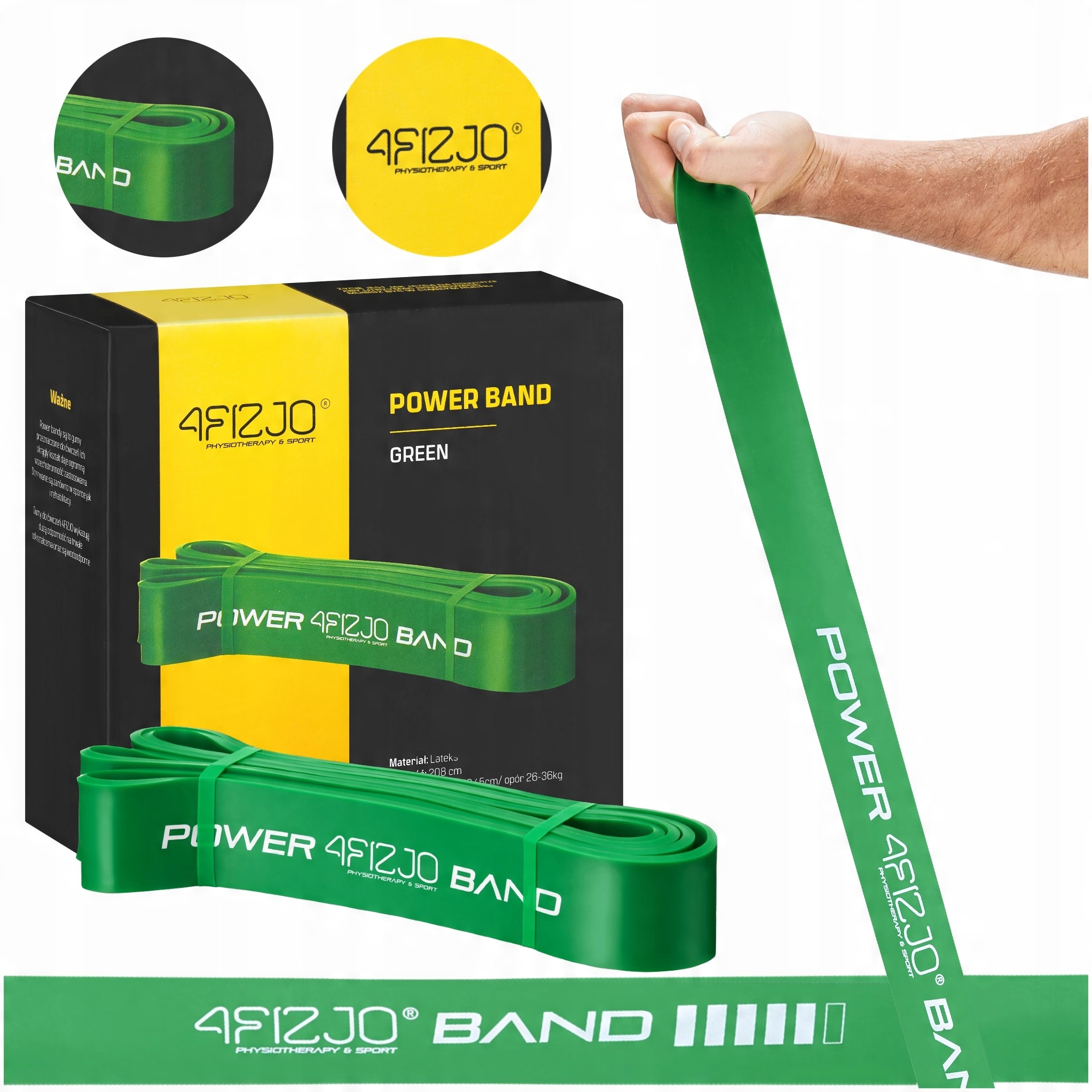 

Guma Oporowa Do Ćwiczeń Power Band 26-36KG 4FIZJO