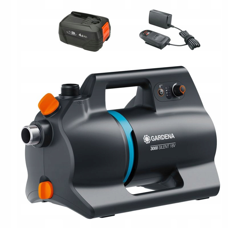 Gardena Pompa akumulatorowa ogrodowa 3000 Silent 18V zestaw 4Ah 14610 -20