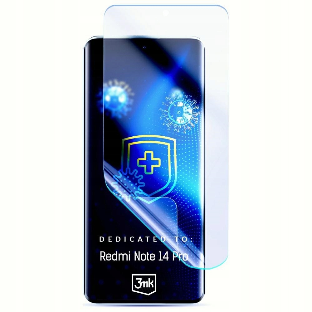 Folia 3MK Antymikrobowa do Redmi Note 14 Pro (montowana na mokro)