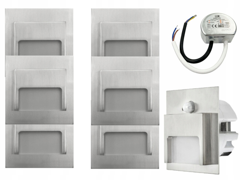 Sada schodišťových světel Halogen Led 7x Čidlo