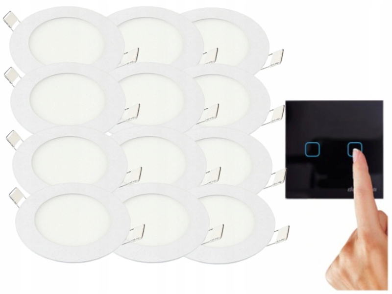 Moderní sada panelů Halogen 3W 12x spínač