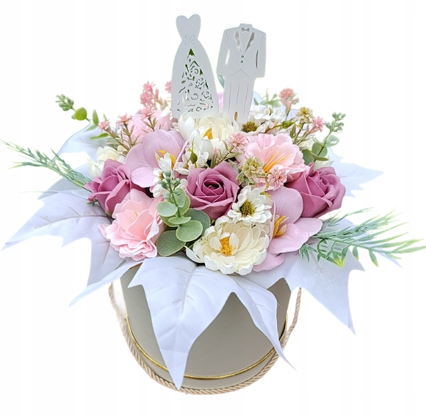 Květinová Krabička XXL Mýdlové Květiny Kytice Růže Na Svatební Hostina V Den Svatby Mladý Pár