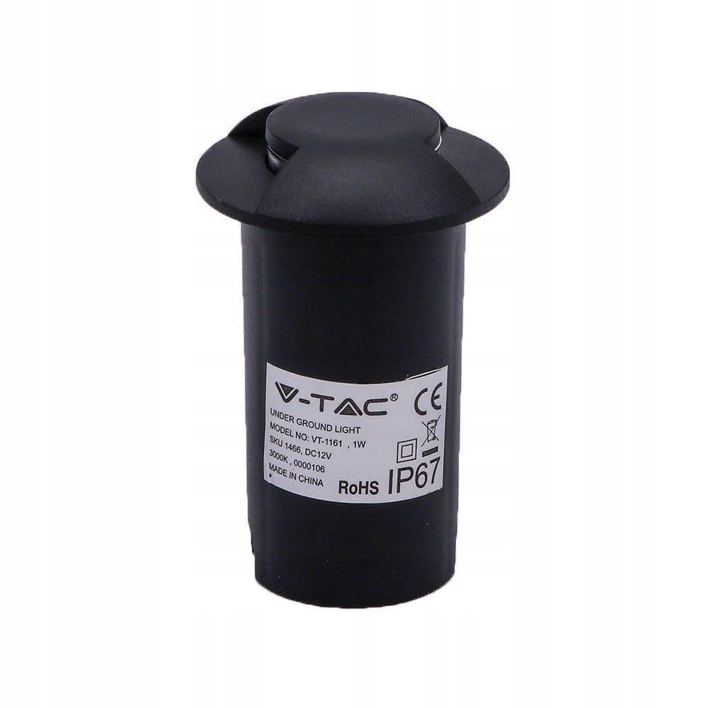 Led nájezdová lampa 1W 2-stranná černá IP67 V-tac VT-211466