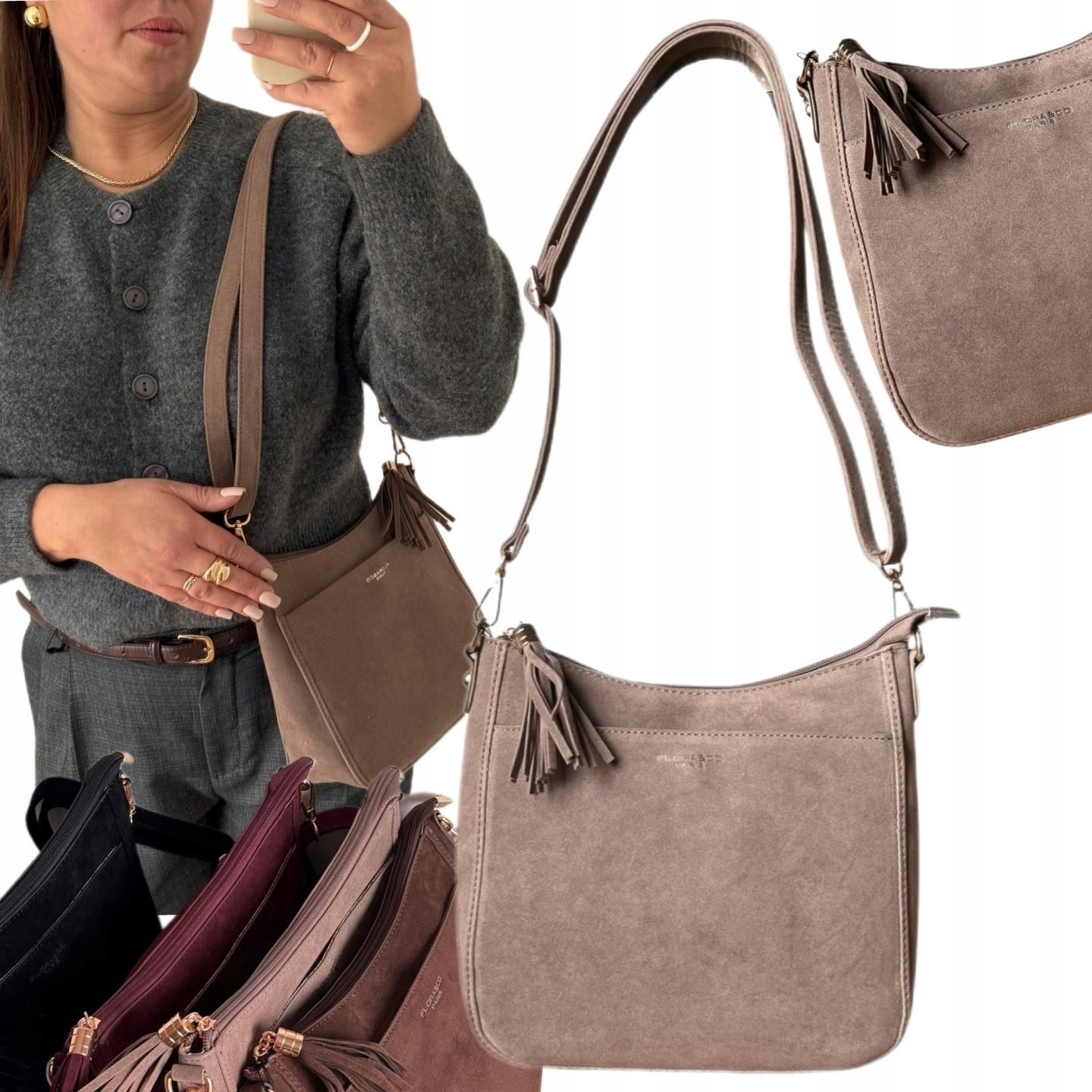 Dámská Kabelka Dárek Na Velikonoce Flora&co Semiš Eco Kabelka Přes Rameno Béžová