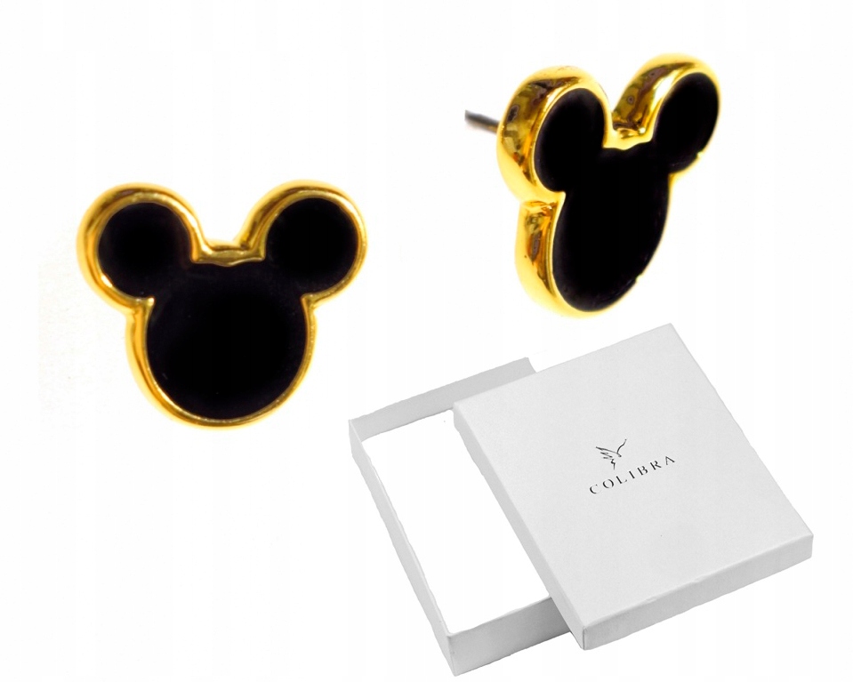 

Kolczyki Czarne Myszki Złote Minnie Mouse Trendy