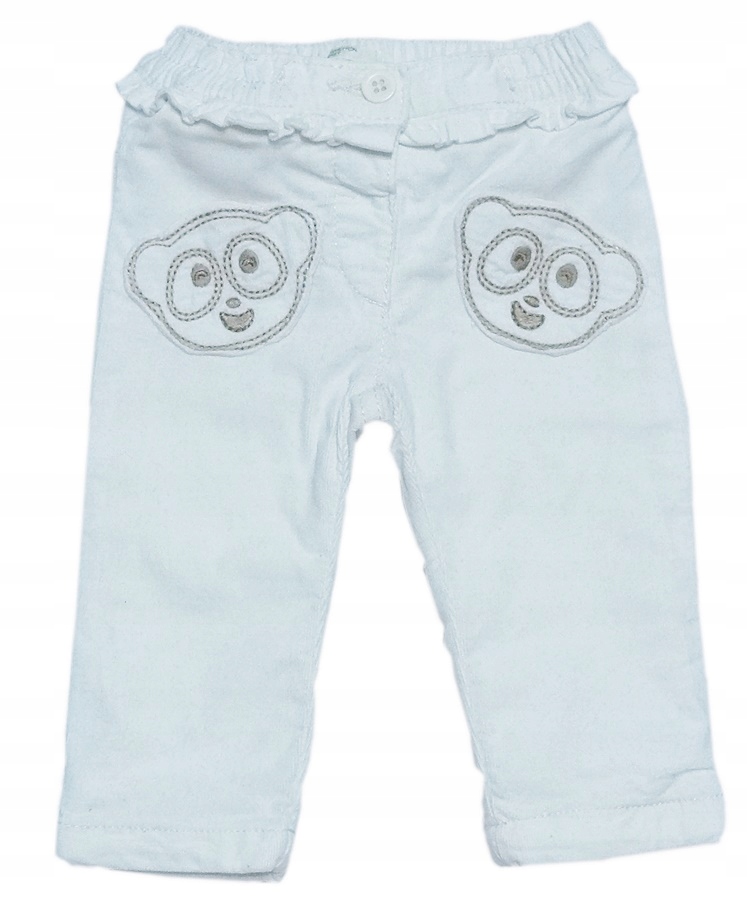 BENETTON spodnie niemowlęce białe PODSZEWKA 56-62 Marka Benetton