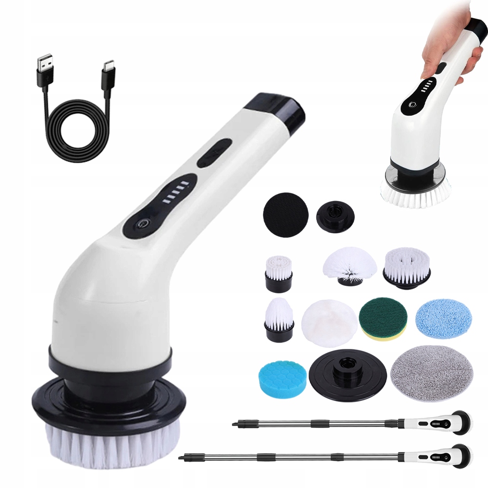 Elektrický Čisticí Mop, Rotační Kartáč, Multifunkční Sada 9V1