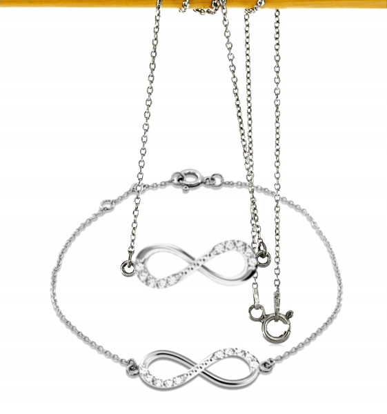 140 Komplet Celebrity Nekonečno Stříbro 925 – 10