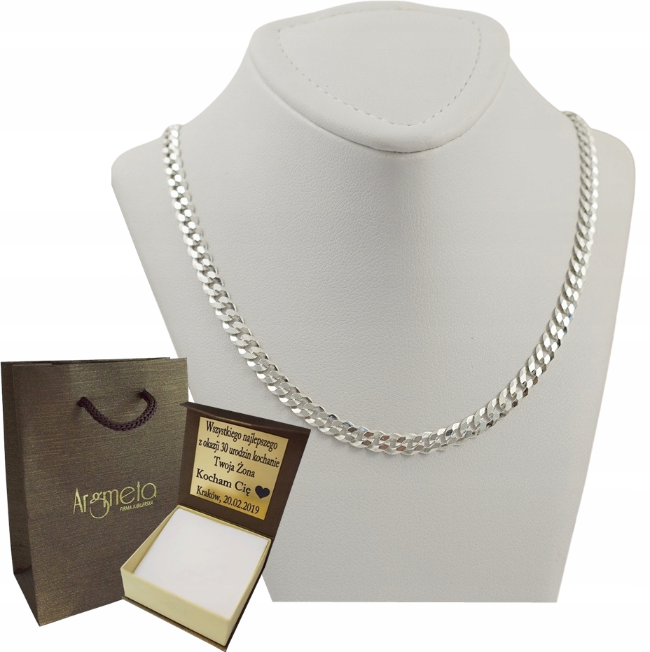 

Łańcuszek Srebrny Pancerka 4,00 MM. Grawer