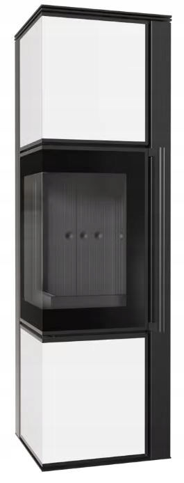 Kamna ocelový Tora/m 8 kW Ø 150 bílý skleněný panel Black