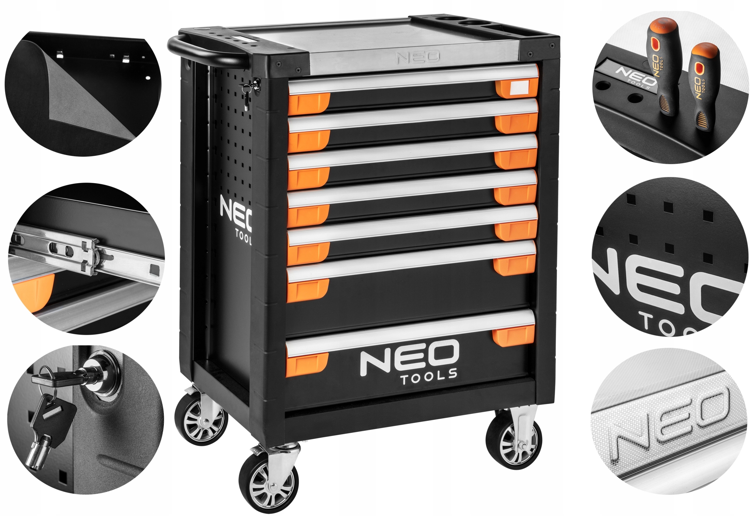 Инструментальный шкаф мастерская 7 ящиков 84-220 NEO