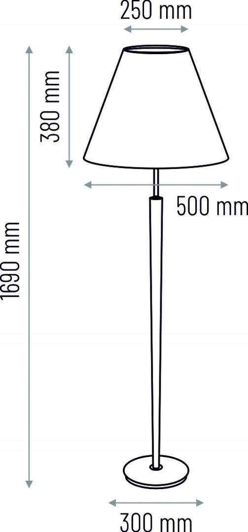 Podlahová lampa Venus čierna