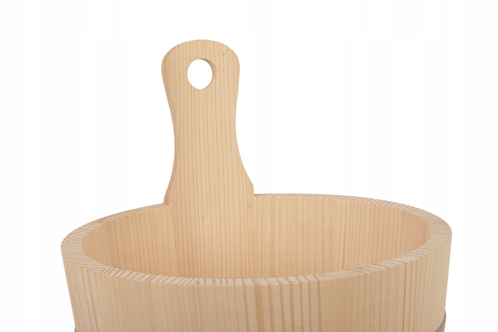 WIADERKO DREWNIANE CEBRZYK DO SAUNY OGRODU UNIWERSALNE Z RĄCZKĄ Rodzaj inny