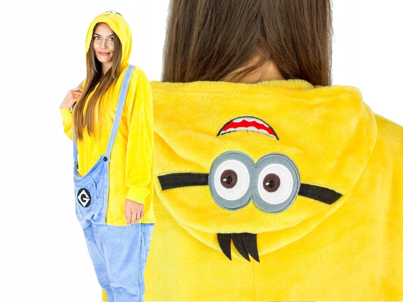 Měkké dámské teplé pyžamo overal Jednodílné teplákovka oblečení Mimoň S