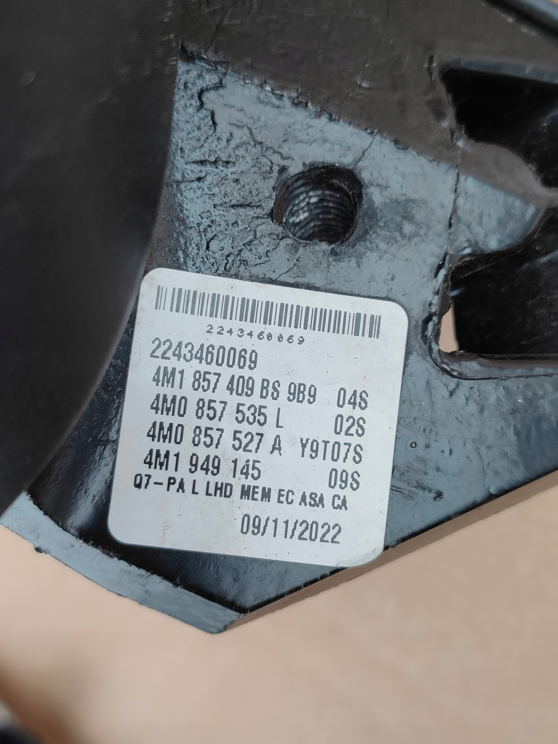 AUDI Q7 II 4M mirror KAMERA left 4M1857409BS 4M1857409