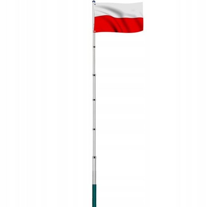 MASZT NA FLAGĘ FLAGOWY 650 cm Z FLAGĄ POLSKI