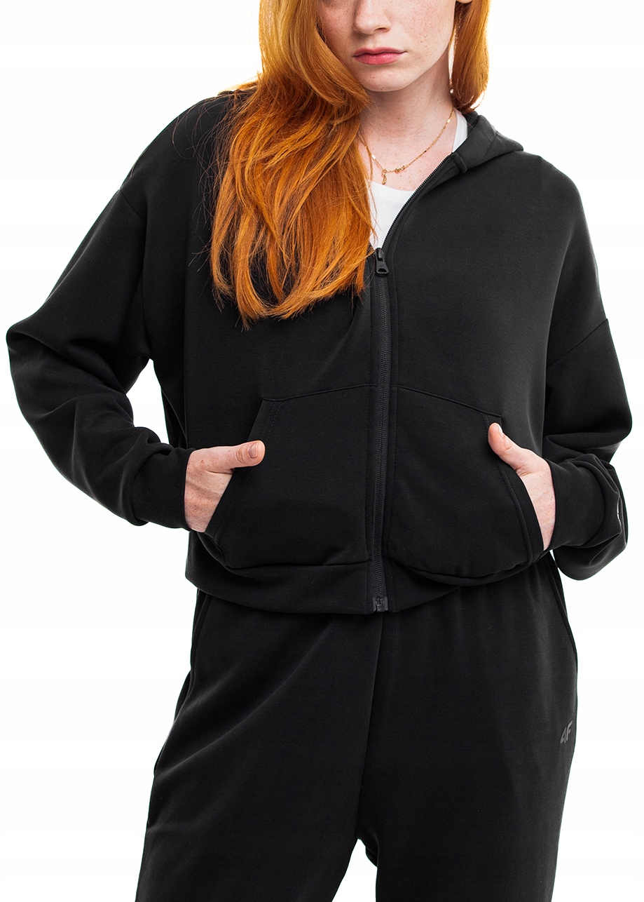 4F mikina s kapucí rozepínací sportovní tepláková pohodlná hoodie vel. S