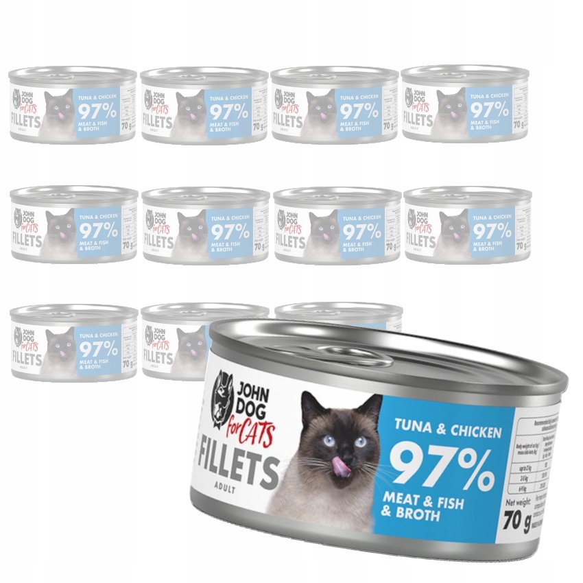John Dog For Cats Kuřecí Tuňák Pro Kočky 12x70 g
