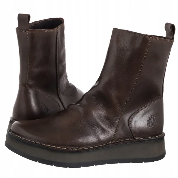 Dámské Boty Kotníkové Boty Fly London Reno Rug Dk. Brown P211053001 Hnědé