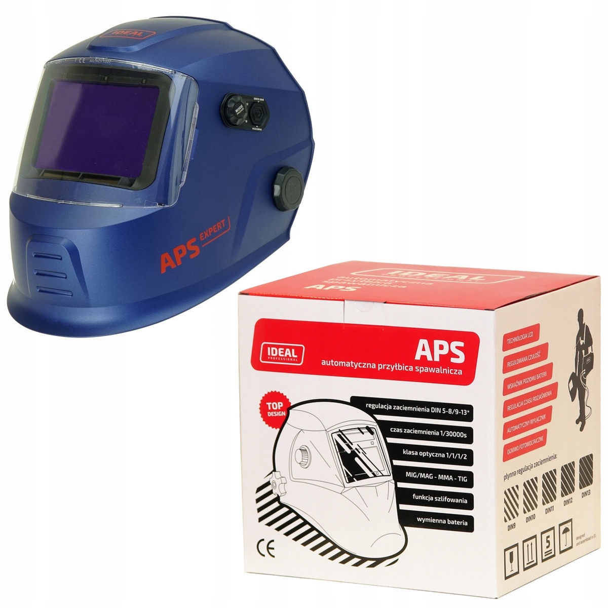 Ideal Przyłbica spawalnicza automatyczna Aps Expert P31 TrueView Niebieska