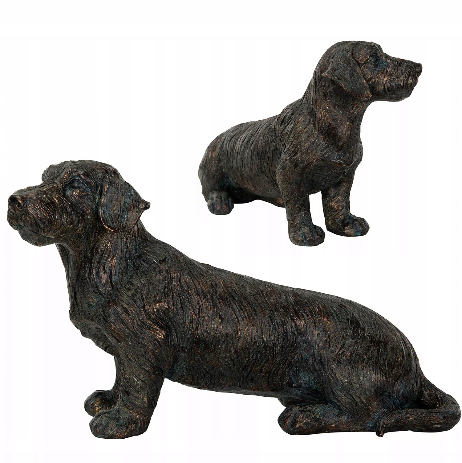 Figurka Pes Jezevčík 40 cm dekorativní socha, hnědá ozdoba jako dárek