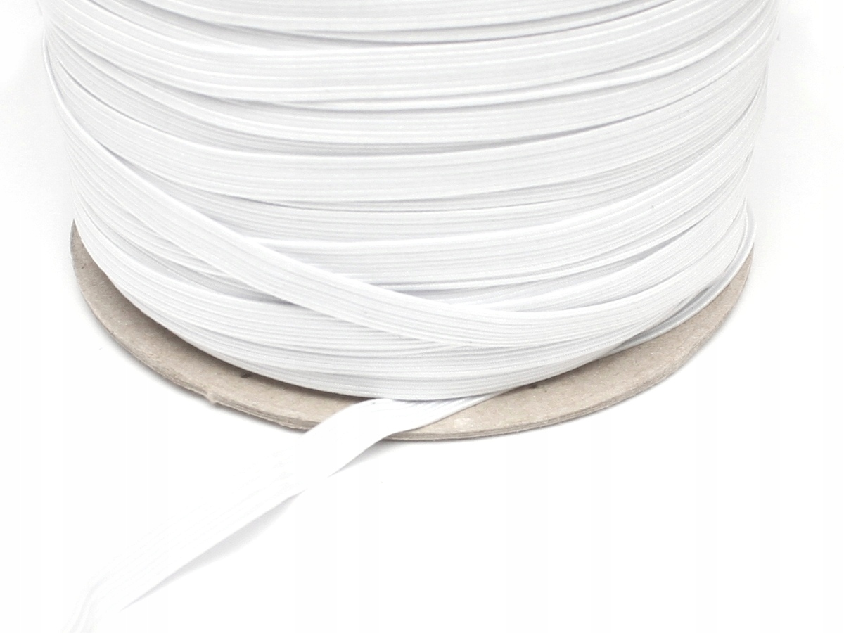 

gumka płaska 6mm 1 metr biała