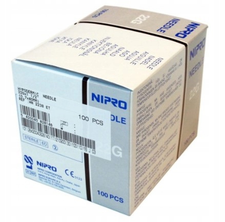 

Nipro Needle Igły iniekcyjne 22G 0.7x38mm 100 szt.