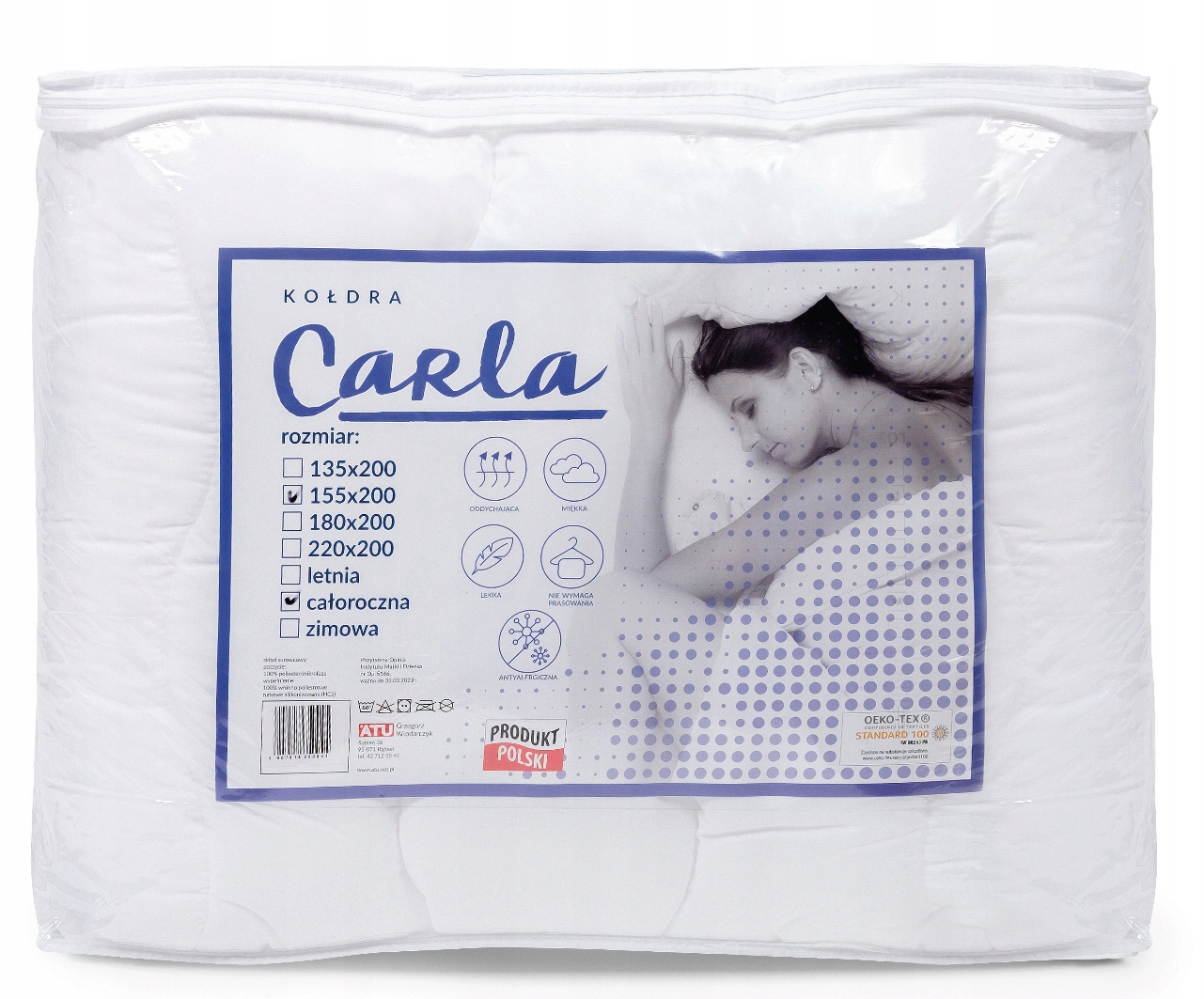 

Kołdra Carla 180x200 całoroczna produkt polski