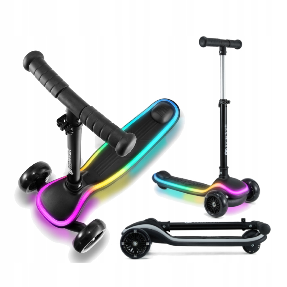 Kinderkraft Hulajnoga Dla Dzieci Raket 2 Led Składana ABEC-7 Dla 2 Latka+