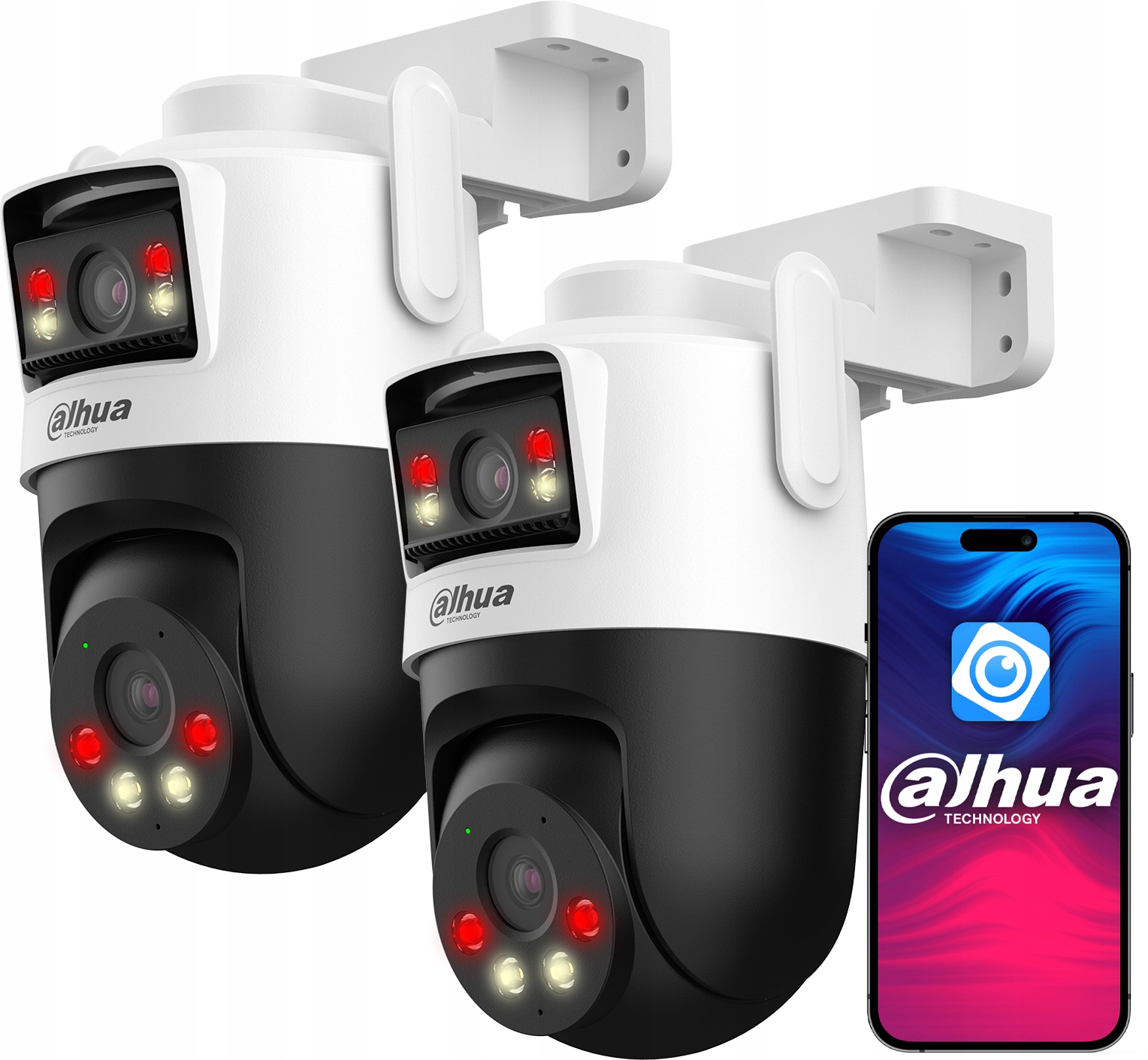 Dve kamery Dahua WiFi 10Mpx P5D-5F-PV Reproduktor Mikrofón Full Color