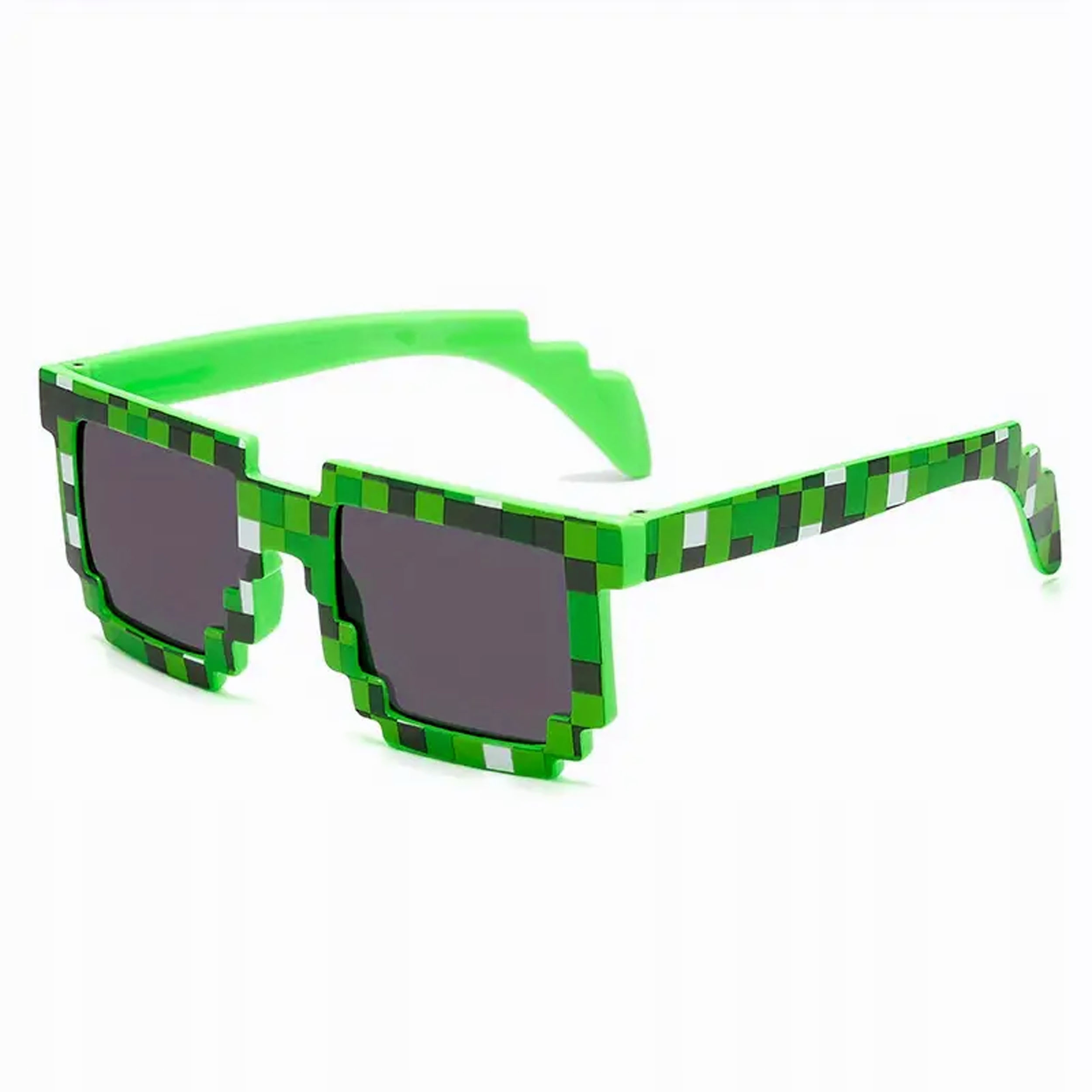 Okulary przeciwsłoneczne MINECRAFT gra pixel Steve Creeper UV400 Materiał oprawki plastik