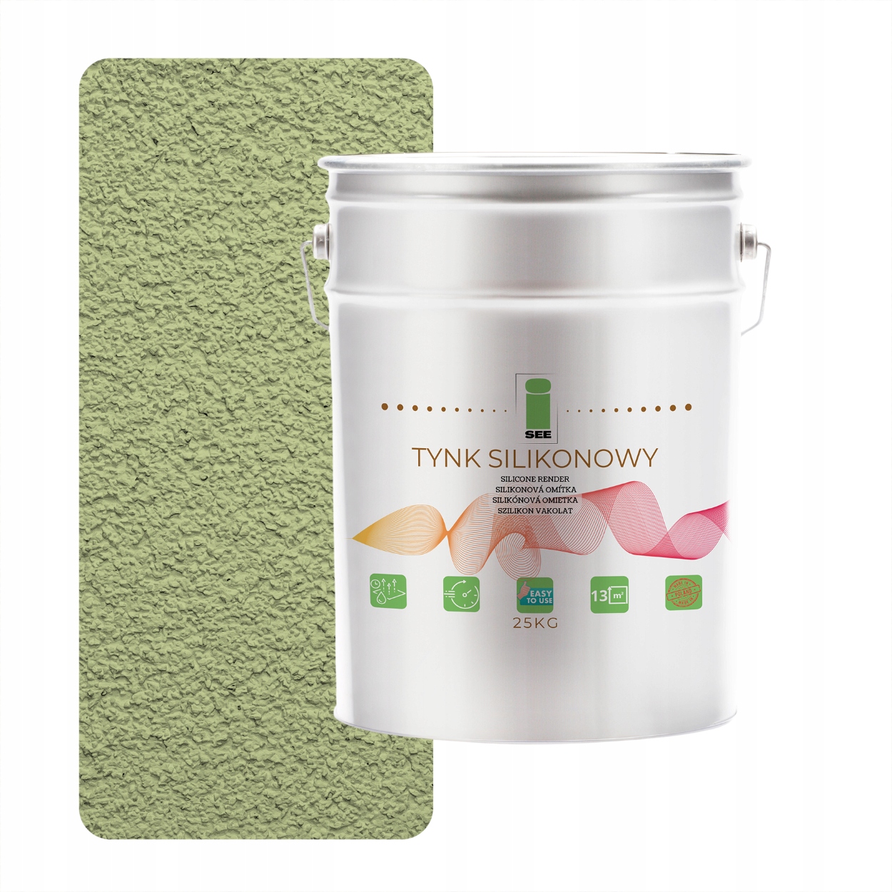 Silikónová Fasádna Omietka Zelená Pistácia 1.5MM Paropriepustná 25Kg