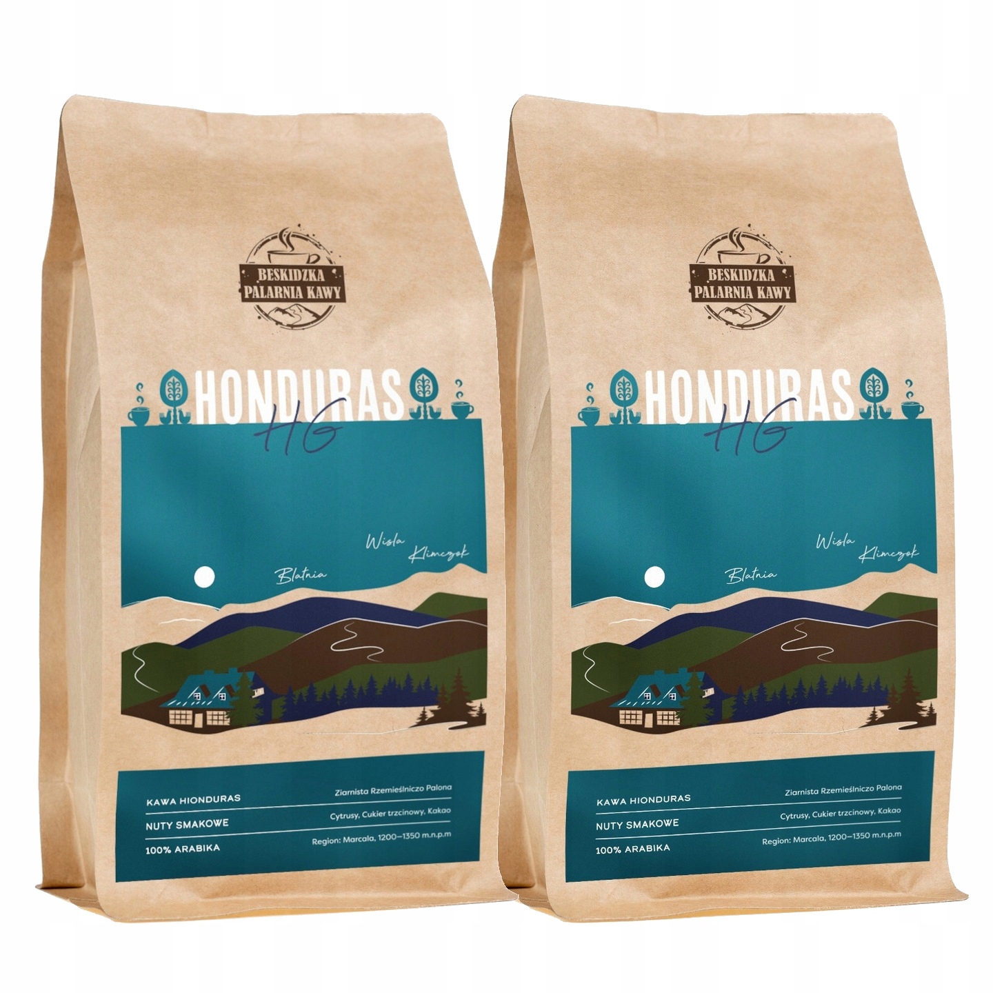 Levně Čerstvě Pražená Mletá Káva Honduras Hg 2x 500g 100% Arabica Speciality