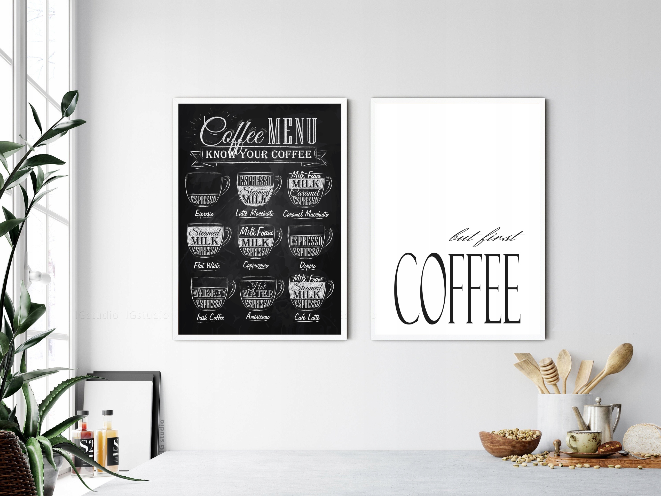 OBRAZ PLAKAT KAWA MENU COFFEE KUCHNIA A4 Marka inna