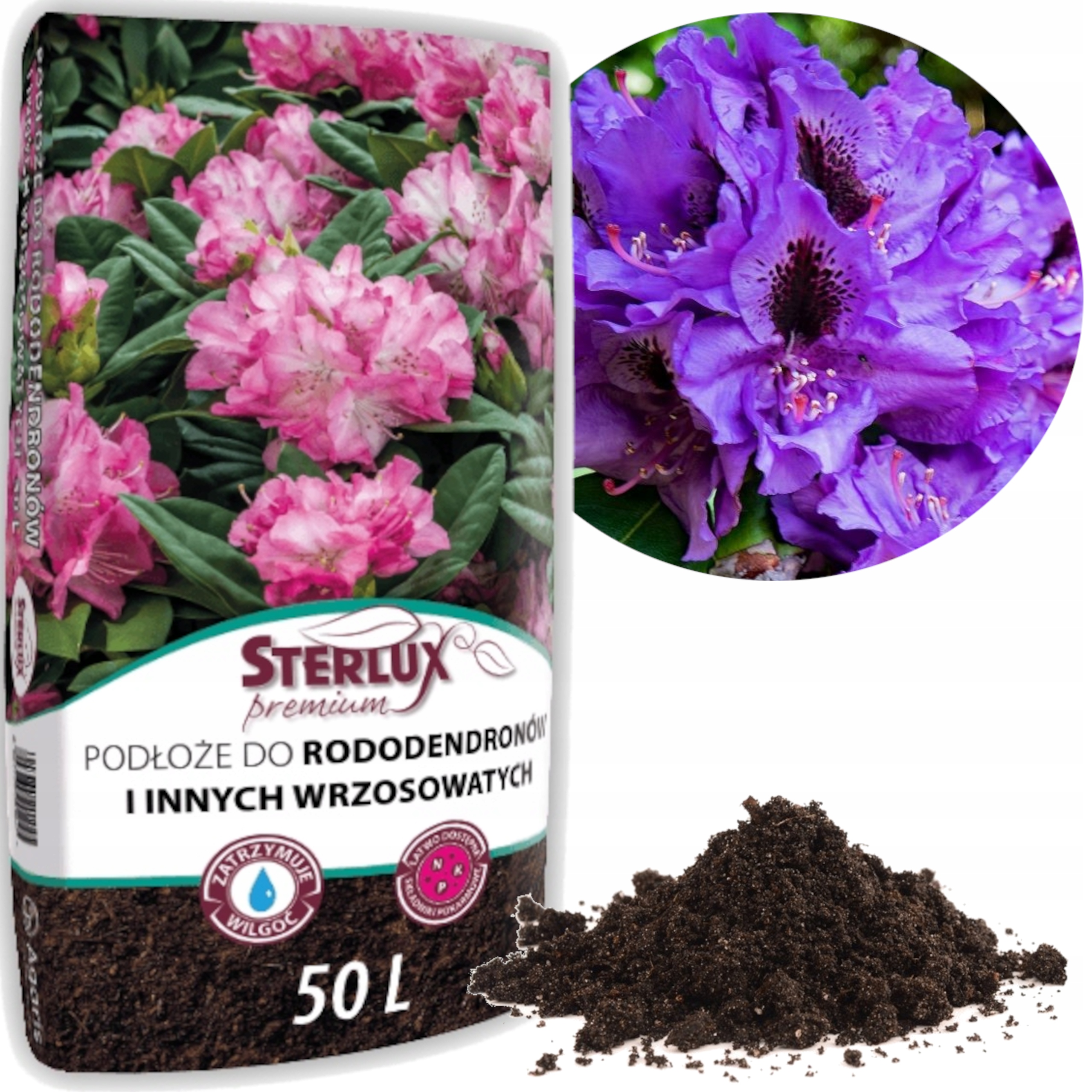 

Podłoże do rododendronów wrzos Sterlux Premium 50L